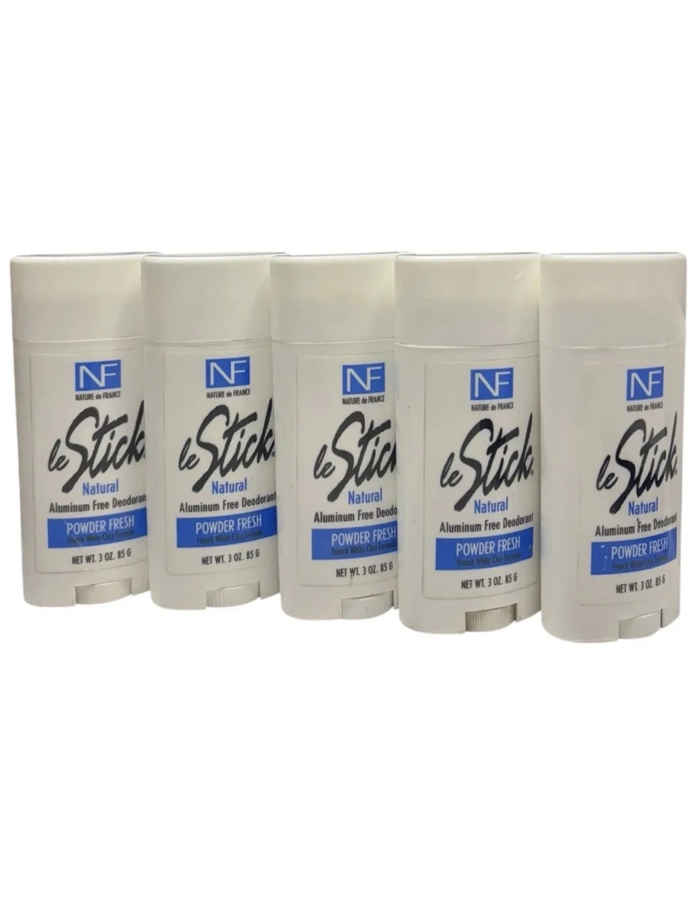 (5) Nature de France Le Stick Natural Deodorant Aluminum Free POWDER FRESH 3oz